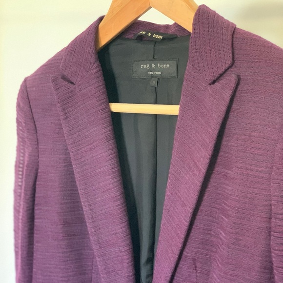 Plum Rag & Bone lightweight silk blazer - Picture 6 of 6